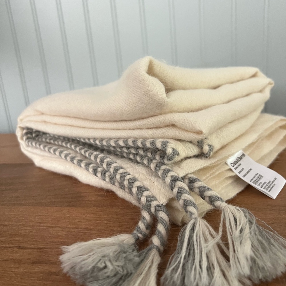 100% Baby Alpaca Crate and Barrel Throw Blanket